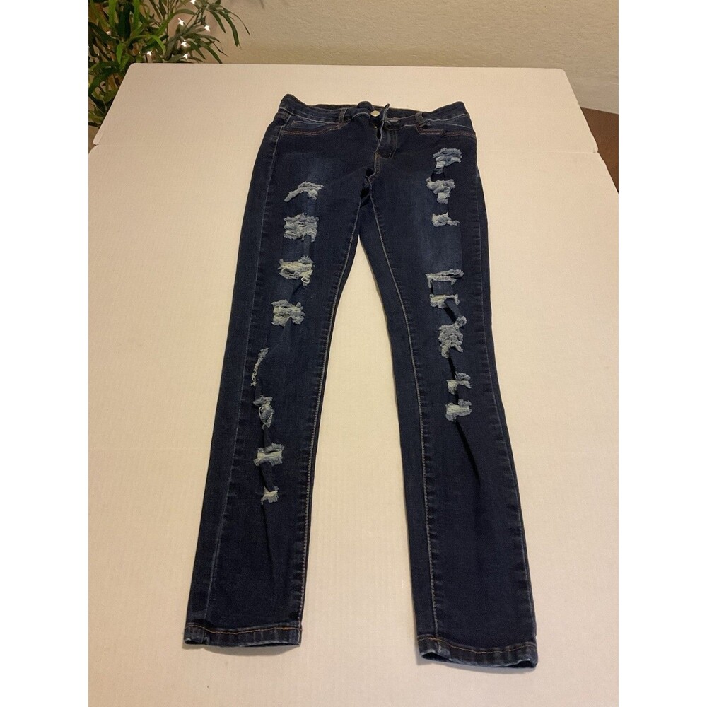Ling Collectiom Sz 7/8 Super Stretch X4 Heavy Quality Denim Distressed